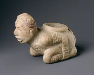 Ajoelhamento Prisoner Effigy Pipe, do Mississippi