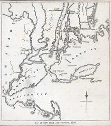 Mapa de Nova Iorque e da Vicinidade (litho)