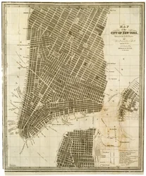 Mapa da Cidade de Nova Iorque [em Manhattan, tão ao norte quanto a 36th Street]