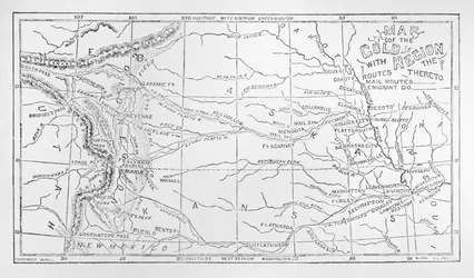 Mapa da Região do Ouro, publicado no The Weekly