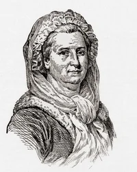 Martha Washington, de "The History of Our Country", publicado em 1905 (gravura em madeira)