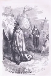 Mayhew and the Naragansett 1674, ilustração de Cassell