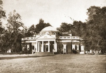 Monticello, Virgínia, 1914 (gravura intaglio em tom sépia)