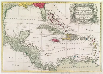 Mapa novo e preciso das Índias Ocidentais