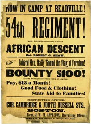Agora no acampamento em Readville! 54º Regimento !, c.1863