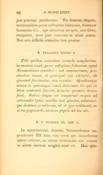 Página de &39;Select letters of Pliny the Younger&39;, Livro X, publicado em Boston