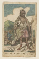 Phillip, Rei do Monte Esperança, pub. 1772 (gravura colorida à mão)