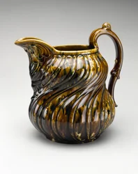 Jarro, c. 1849-1858 (cerâmica vitrificada rockingham)