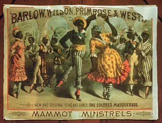 Propaganda de cartaz Barlow, Wilson, prímula e Wests Mammot Minstrels Coloured Masquerade