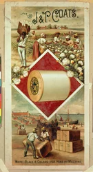 Cartaz publicitário J & P Coats Cotton