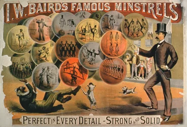 Cartaz para Minstrels famosos de IW Bairds