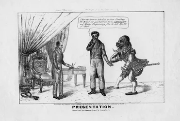 Apresentação, publicada por HR Robinson, Nova York, 1839