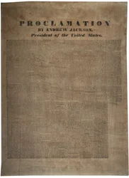 Proclamação por Andrew Jackson (1767-1845), Presidente dos Estados Unidos, 10 de dezembro de 1832