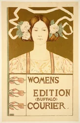 Reprodução de um cartaz publicitário da edição Womens Buffalo Courier
