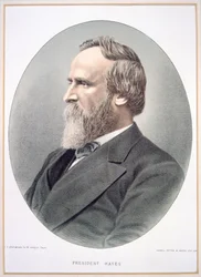 Rutherford B. Hayes (1822-93) (cor litho)