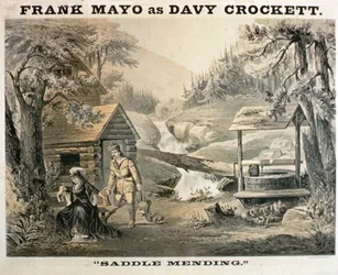 Saddle Mending, Poster para Davy Crockett, estrelado por Frank Mayo
