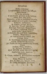 Samuel Mather, Efitaphium, 1724