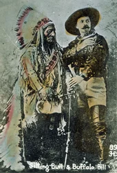Touro Sentado e Buffalo Bill, c.1885 (foto colorida)