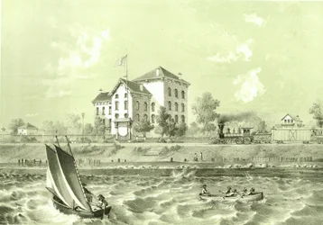 Soldiers Home, da Chicago Illustrated, com descrições literárias de James W. Sheahan, publicado por Jevne & Almini, Chicago, 1866-67.