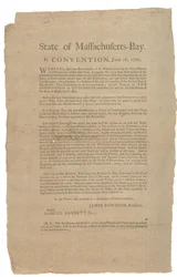 Estado de Massachusetts em Convenção, Constituição Estadual, 16 de junho de 1780