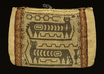 Saco de armazenamento, Potawatomi, c.1890 (fio de algodão e lã) (ver também 340993)