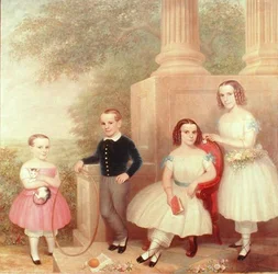 As Crianças Abeel, c.1852-55 (óleo sobre tela)