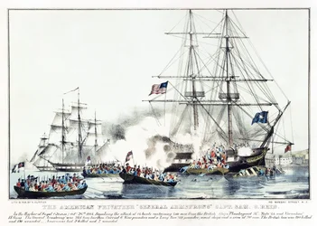 O Corsário Americano "General Armstrong" Capitão Sam C. Reid (cor litho)