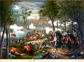A batalha de Chancellorsville, Virginia, 1863