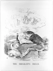 The Emigrants Dream, publicado no Yankee Doodle, 20 de março de 1847