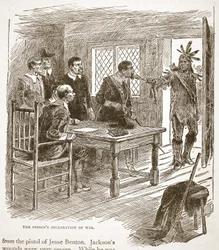 The Indians Declaration of War, de um pub de livros. 1896