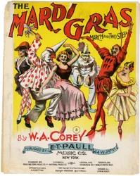 The Mardi Gras March and Two Step [capa de partitura], 1897