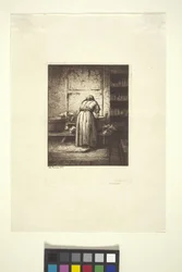A Lavadeira (tinta, caneta, lápis)