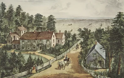 The Western Farmers Home, pub. 1871, Currier & Ives