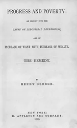 Titlepage to Progress and Poverty por Henry George, publicado em 1880 (impressão)