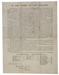 Para as mulheres da Nova Inglaterra (carta circular), c.1862-1865