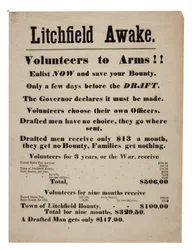 Cartaz de recrutamento da união, 1863