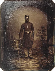William J. Netson, 54th infantaria de Massachusetts, c.1863 (tintype)