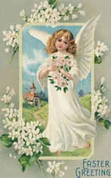 Anjo da Páscoa alado