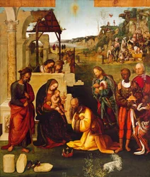 Adoração de Magos, por Amico Aspertini (1475-1552)