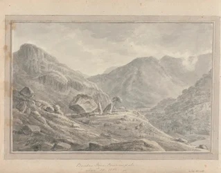 Vistas em Inglaterra, Escócia e País de Gales: Bowdar Stone Borrowdale, 30 de Agosto de 1802