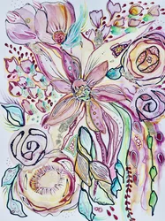 Flores abstratas vibrantes