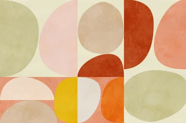 Geometria em tons pastel