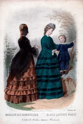 Jornal de moda francês "Magasin des Demoiselles", Paris, 10 de outubro