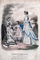 Documento de moda francês "Magasin des Demoiselles", Paris, 25 de julho