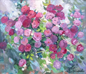 Jardim de Rosas em Flor