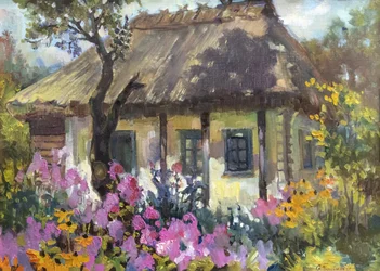 Jardim rústico de chalé