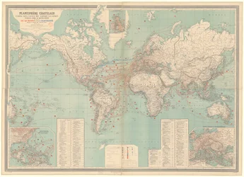 Mapa elétrico e a vapor do mundo