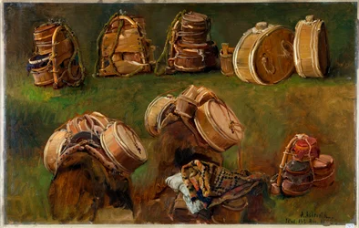 "Etude de bats pour bete de somme" (Estudo de Selas e outros Objectos) Peinture d
