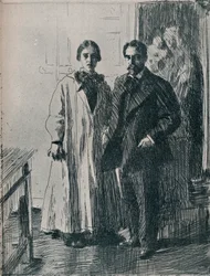 Sr. e Sra. Atherton Curtis da gravura por Anders Zorn, c1880-1906, 1906