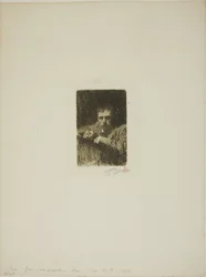 Um pintor-gravador (auto-retrato)